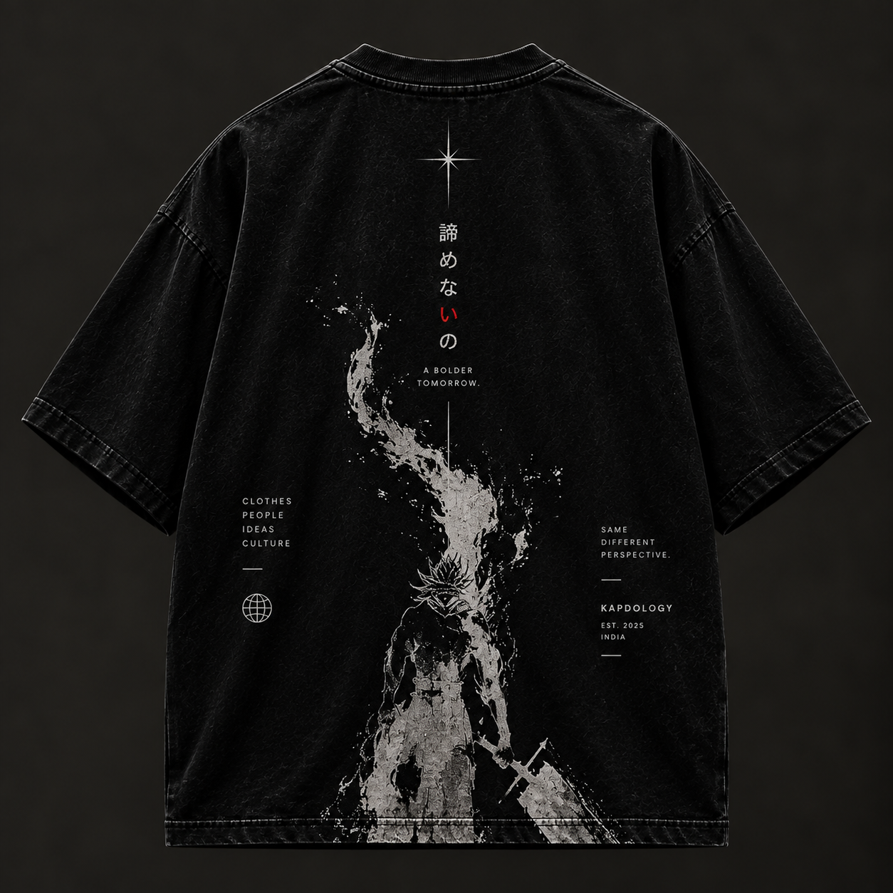 Distressed Ronin Acid Wash Tee